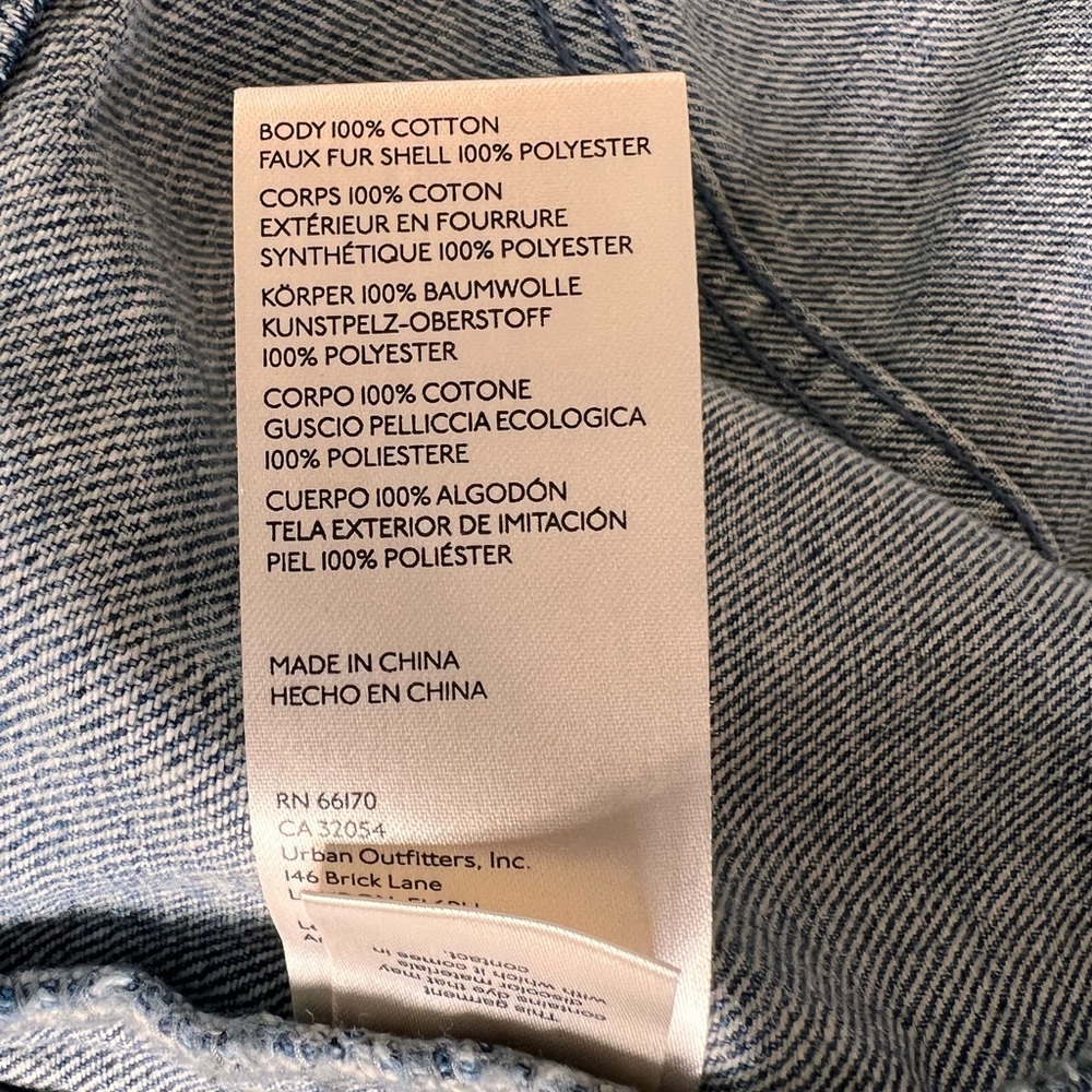 We The Free Rylee Cozy Blue Denim Moto Jacket - Picture 5 of 12
